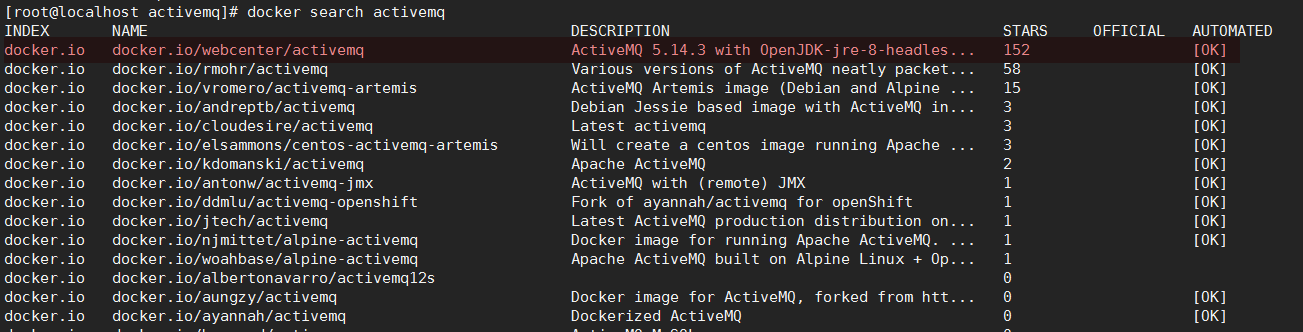 docker-search-activemq